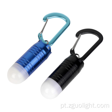 Tocha de mosquetão portátil LED mini lanterna